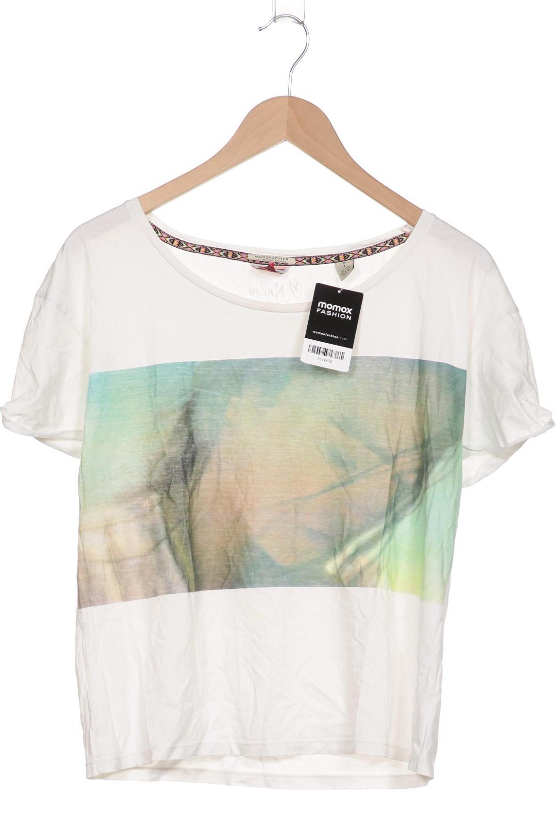 

Maison Scotch Damen T-Shirt, weiß, Gr. 36