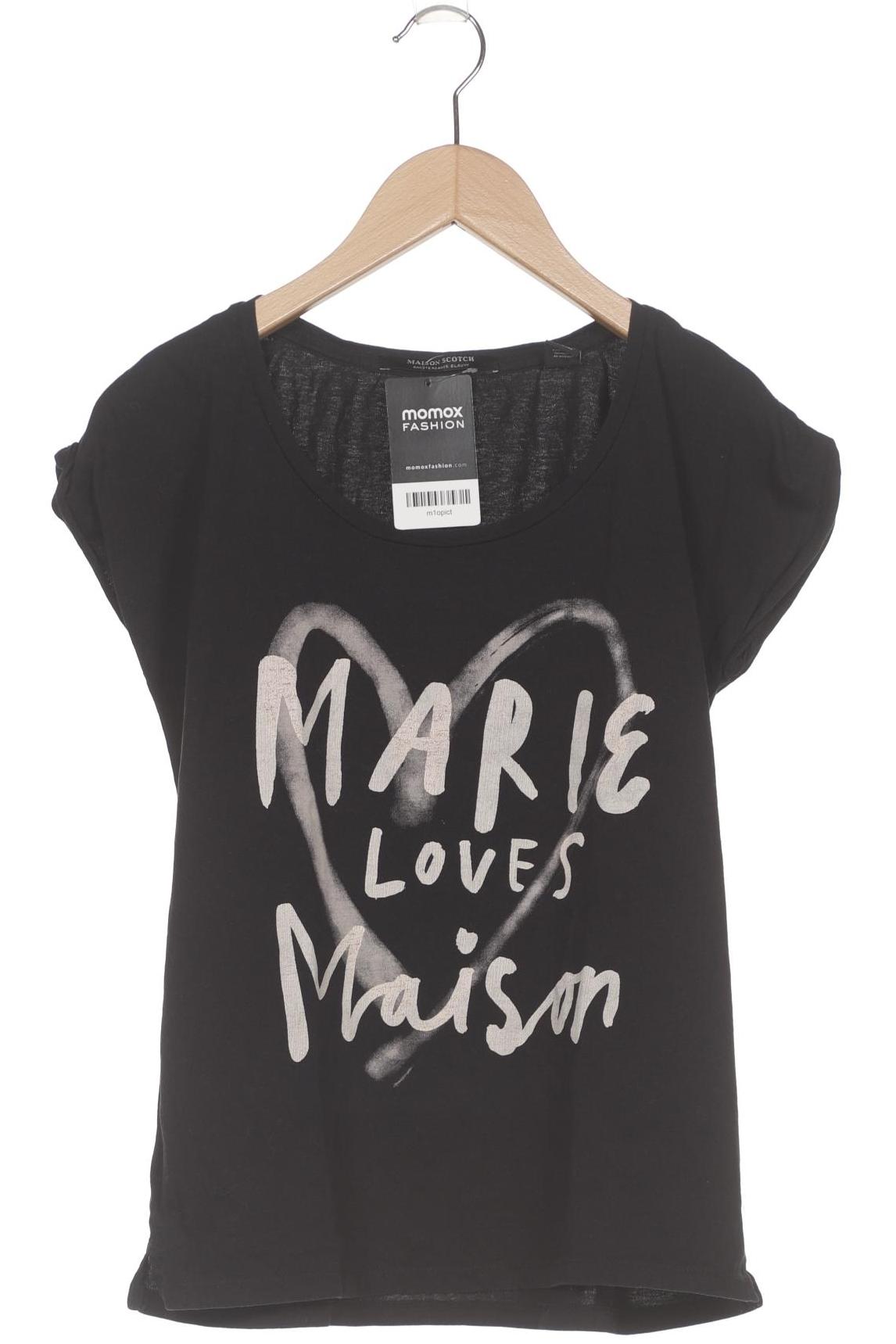 

Maison Scotch Damen T-Shirt, schwarz, Gr. 34