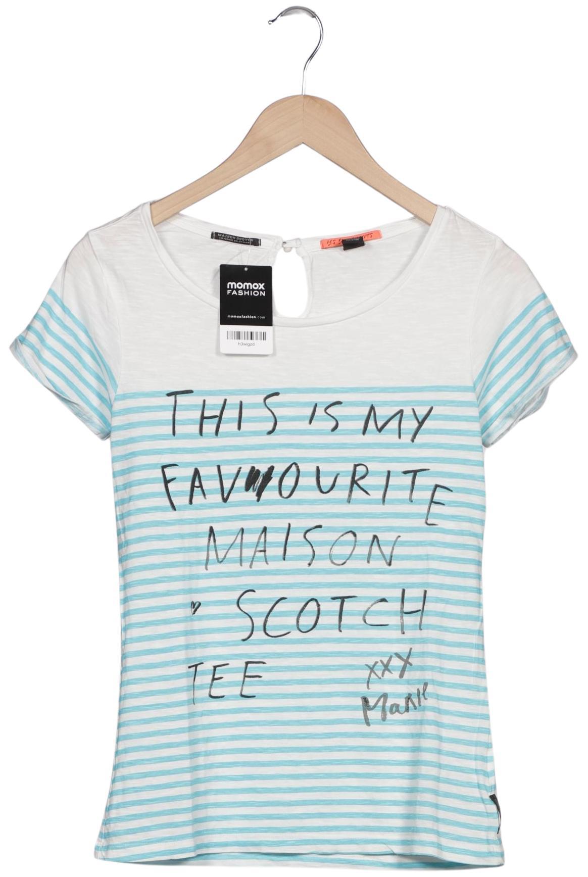 

Maison Scotch Damen T-Shirt, blau, Gr. 36