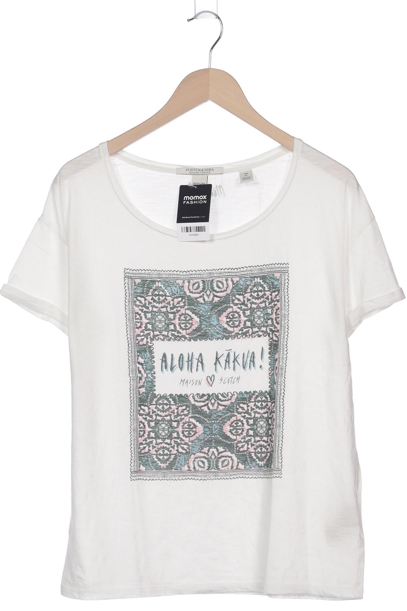 

Maison Scotch Damen T-Shirt, weiß, Gr. 38