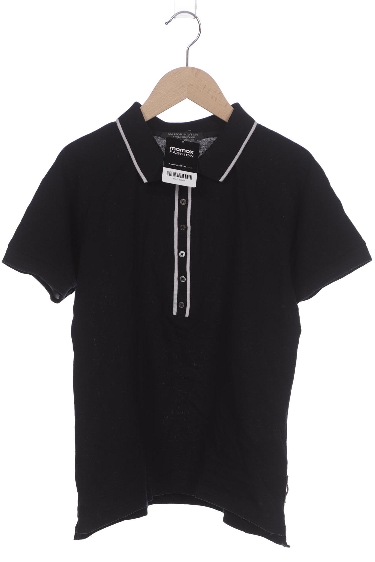 

Maison Scotch Damen Poloshirt, schwarz, Gr. 38