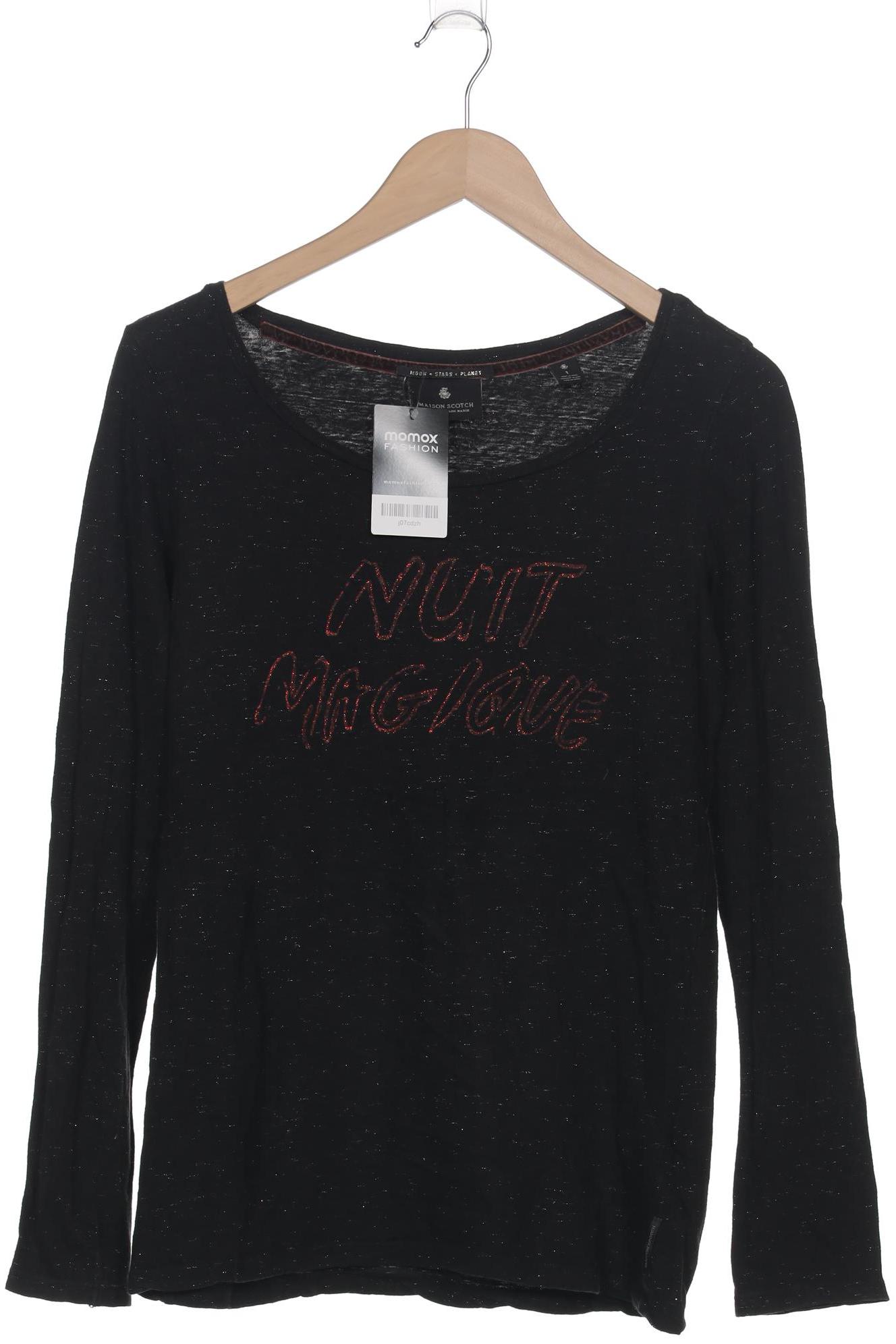 

Maison Scotch Damen Langarmshirt, schwarz, Gr. 36