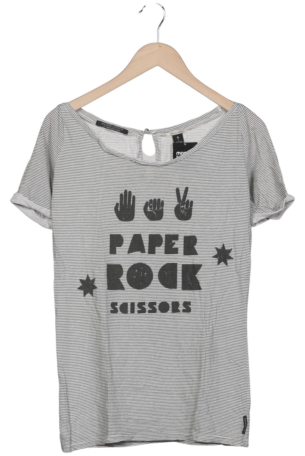 

Maison Scotch Damen T-Shirt, grau, Gr. 36