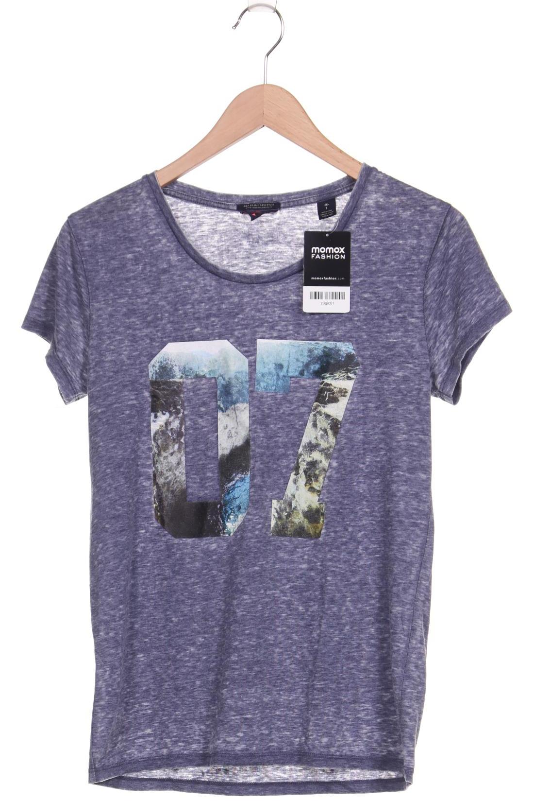 

Maison Scotch Damen T-Shirt, blau, Gr. 36