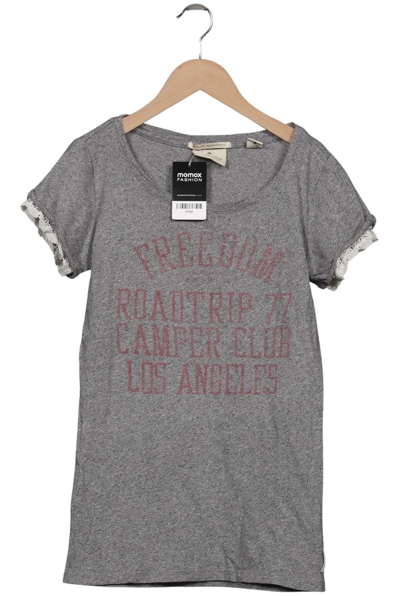 

Maison Scotch Damen T-Shirt, grau, Gr. 38
