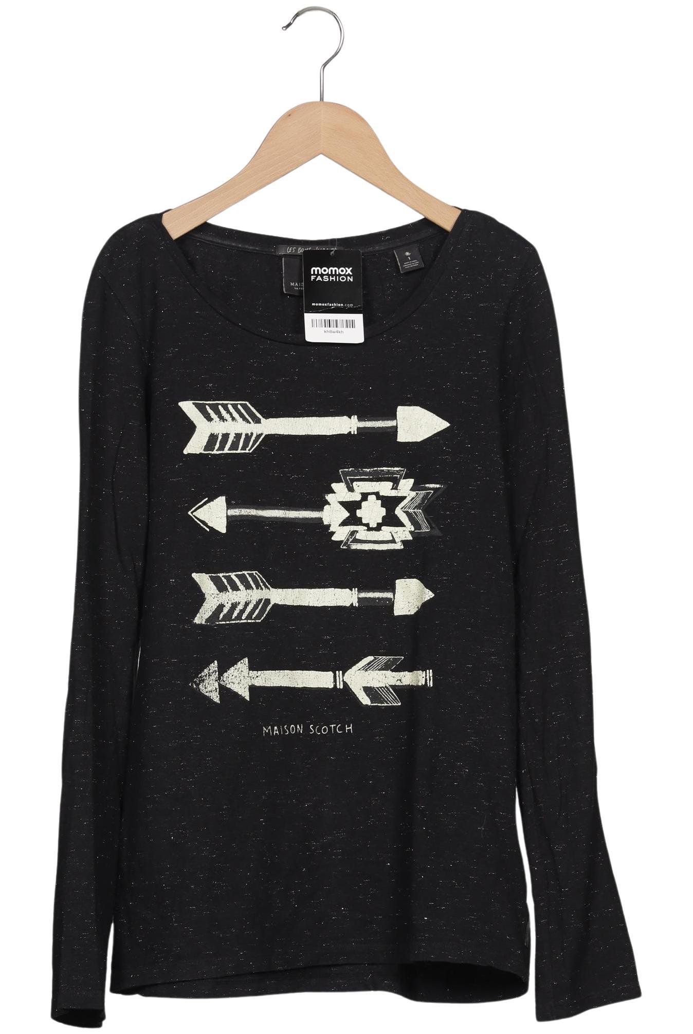 

Maison Scotch Damen Langarmshirt, schwarz, Gr. 36