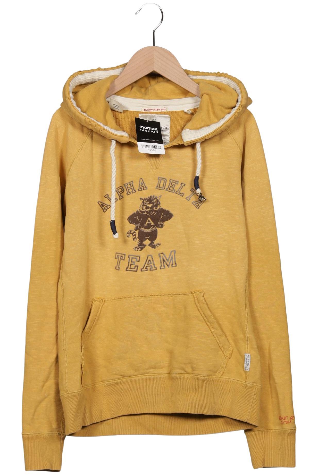 

Maison Scotch Damen Kapuzenpullover, gelb, Gr. 38