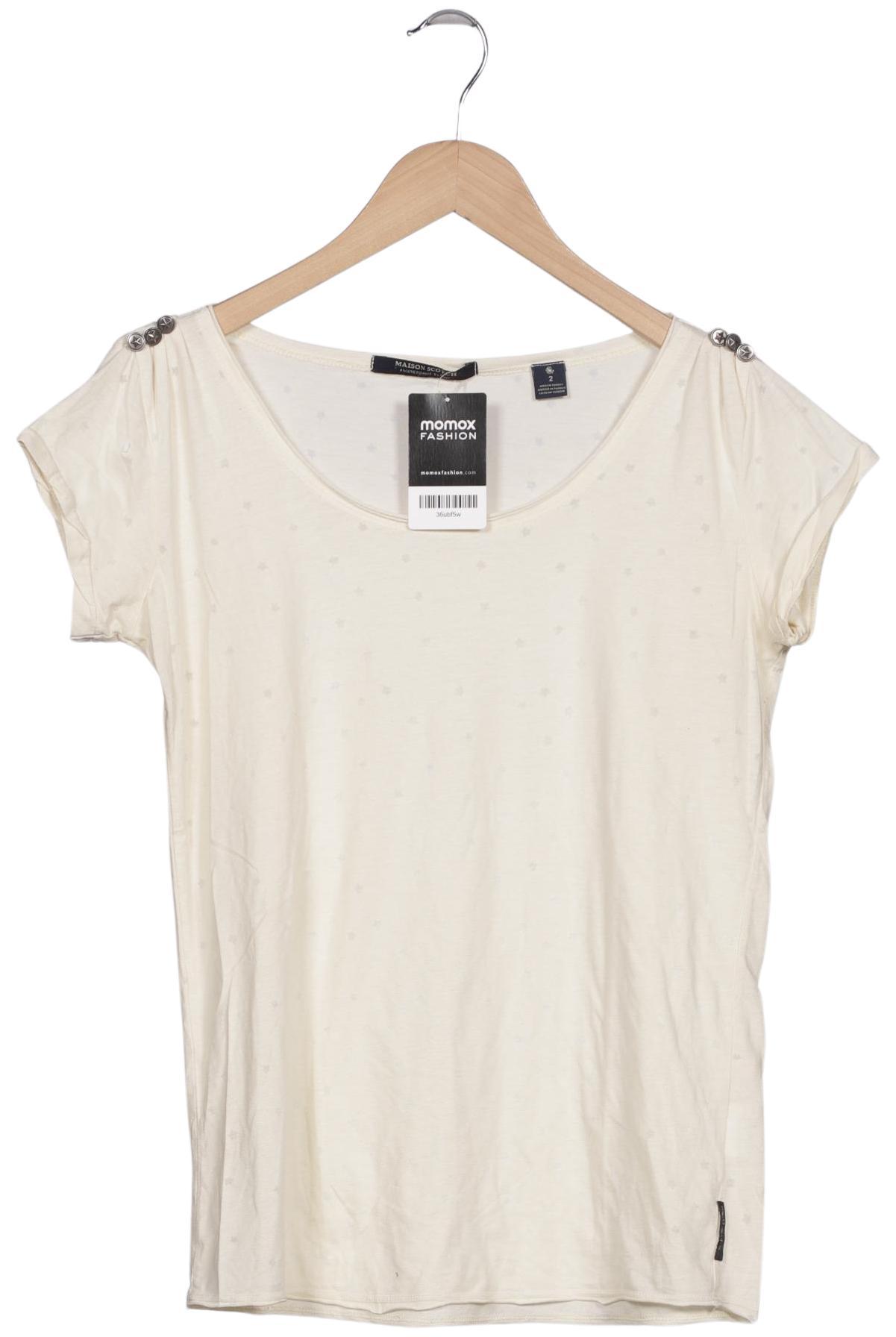

Maison Scotch Damen T-Shirt, cremeweiß, Gr. 38