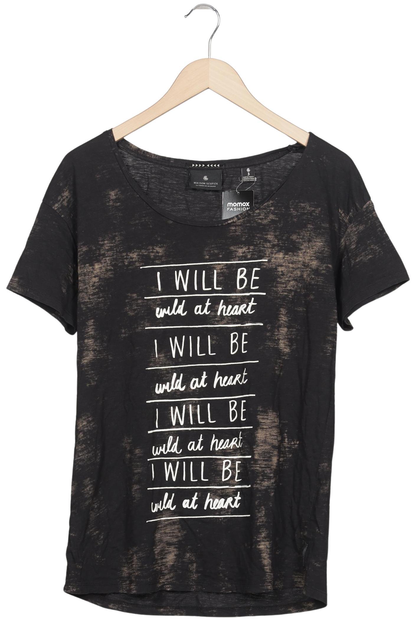 

Maison Scotch Damen T-Shirt, schwarz, Gr. 40