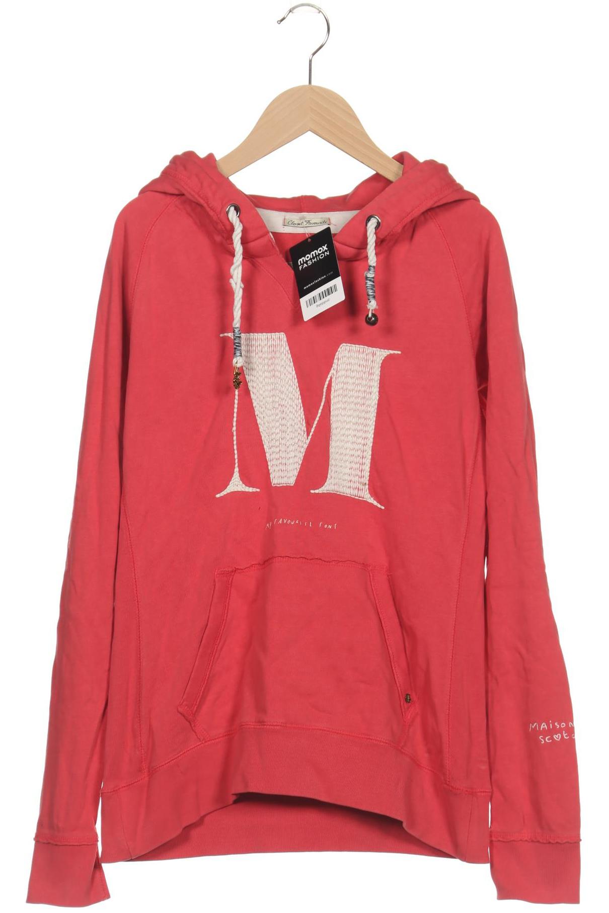 

Maison Scotch Damen Kapuzenpullover, rot, Gr. 38
