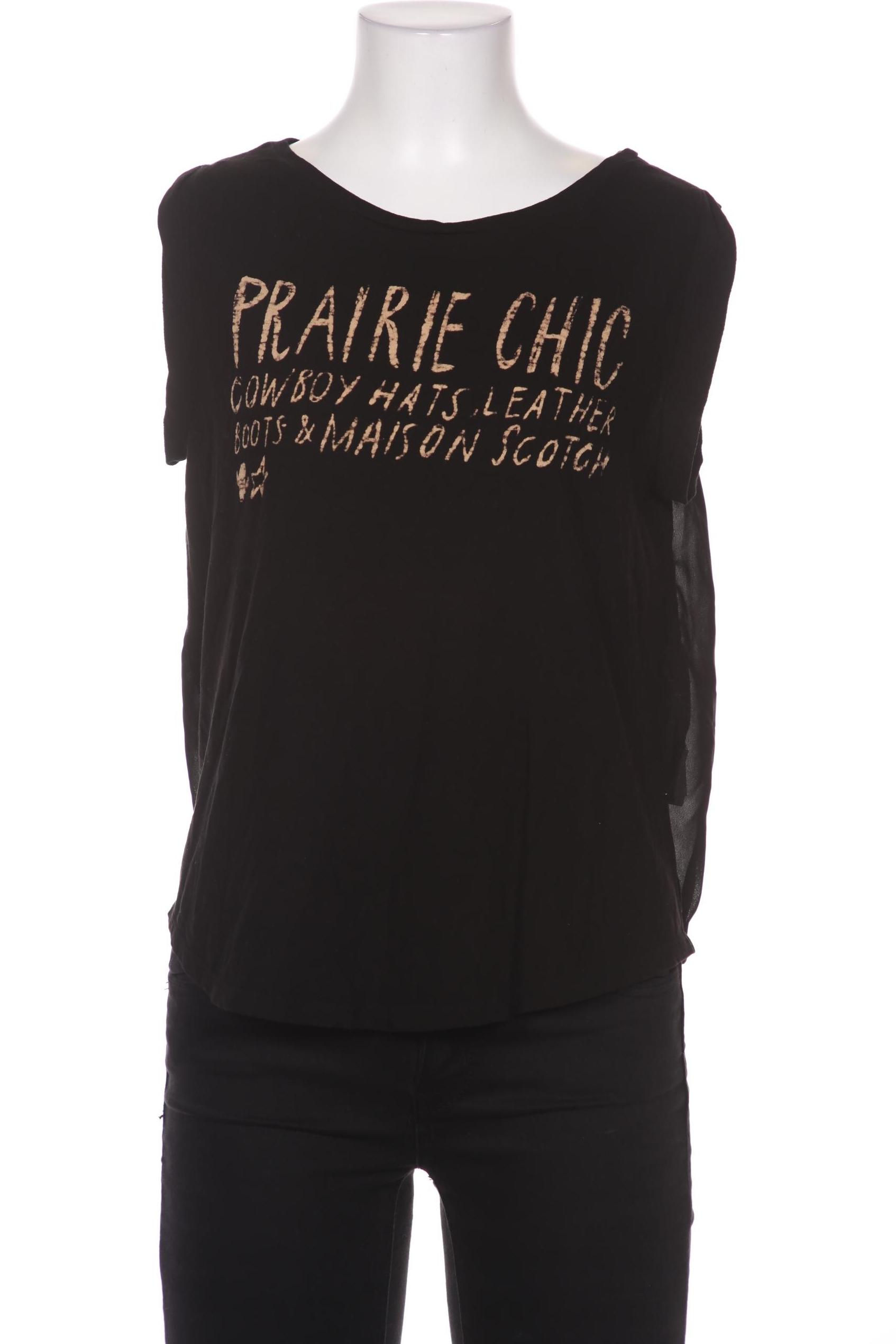 

Maison Scotch Damen T-Shirt, schwarz, Gr. 38
