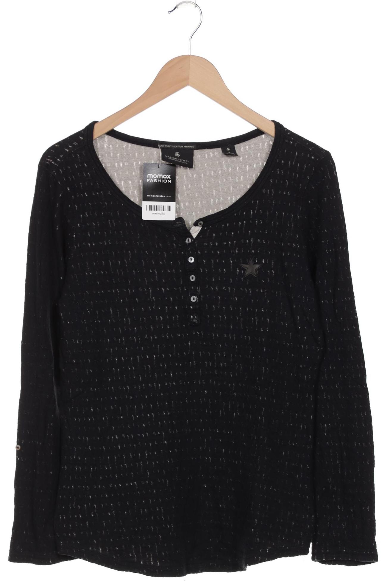 

Maison Scotch Damen Langarmshirt, schwarz, Gr. 38