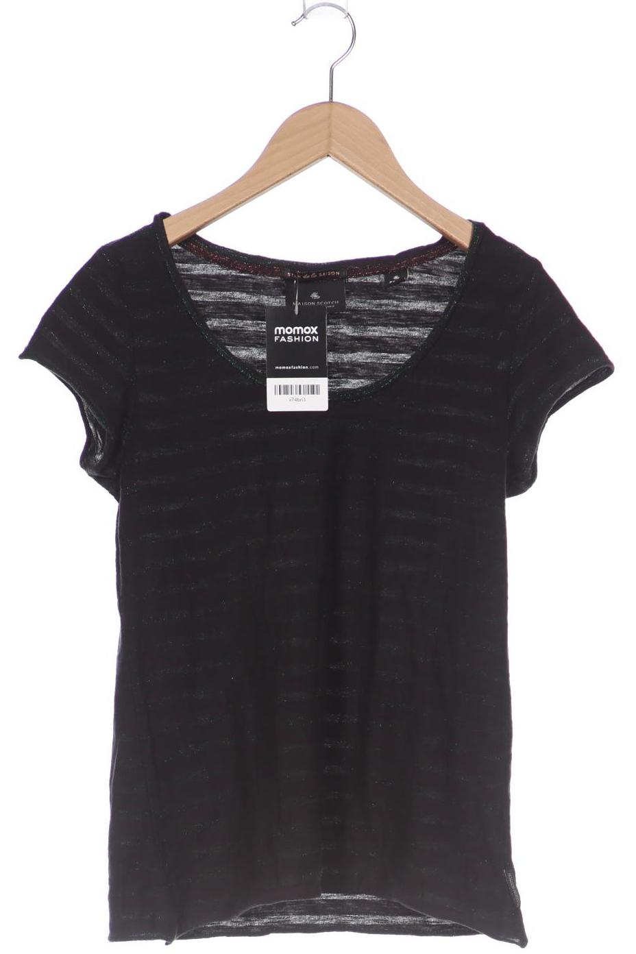 

Maison Scotch Damen T-Shirt, schwarz, Gr. 34