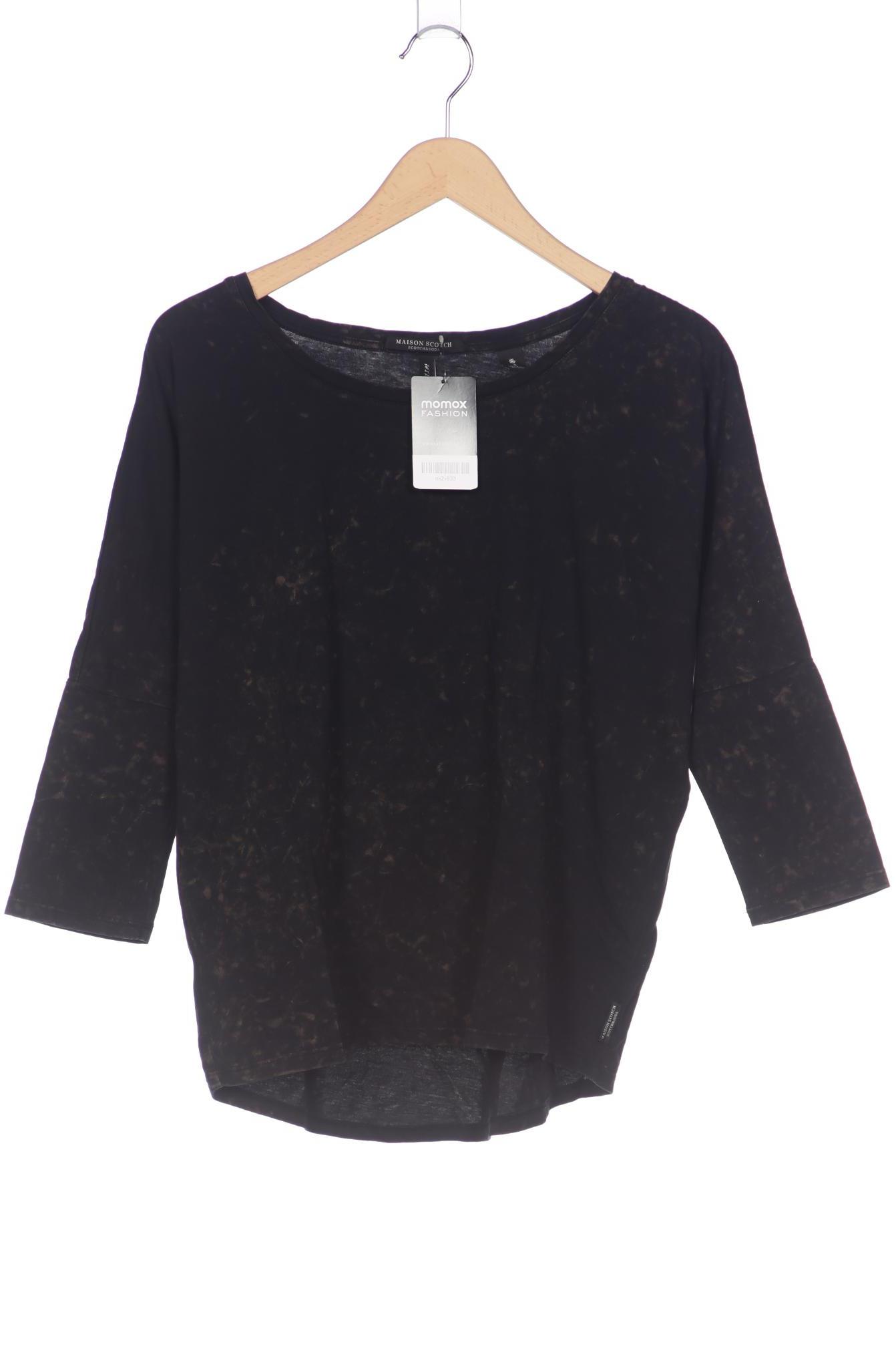 

Maison Scotch Damen Langarmshirt, schwarz, Gr. 38