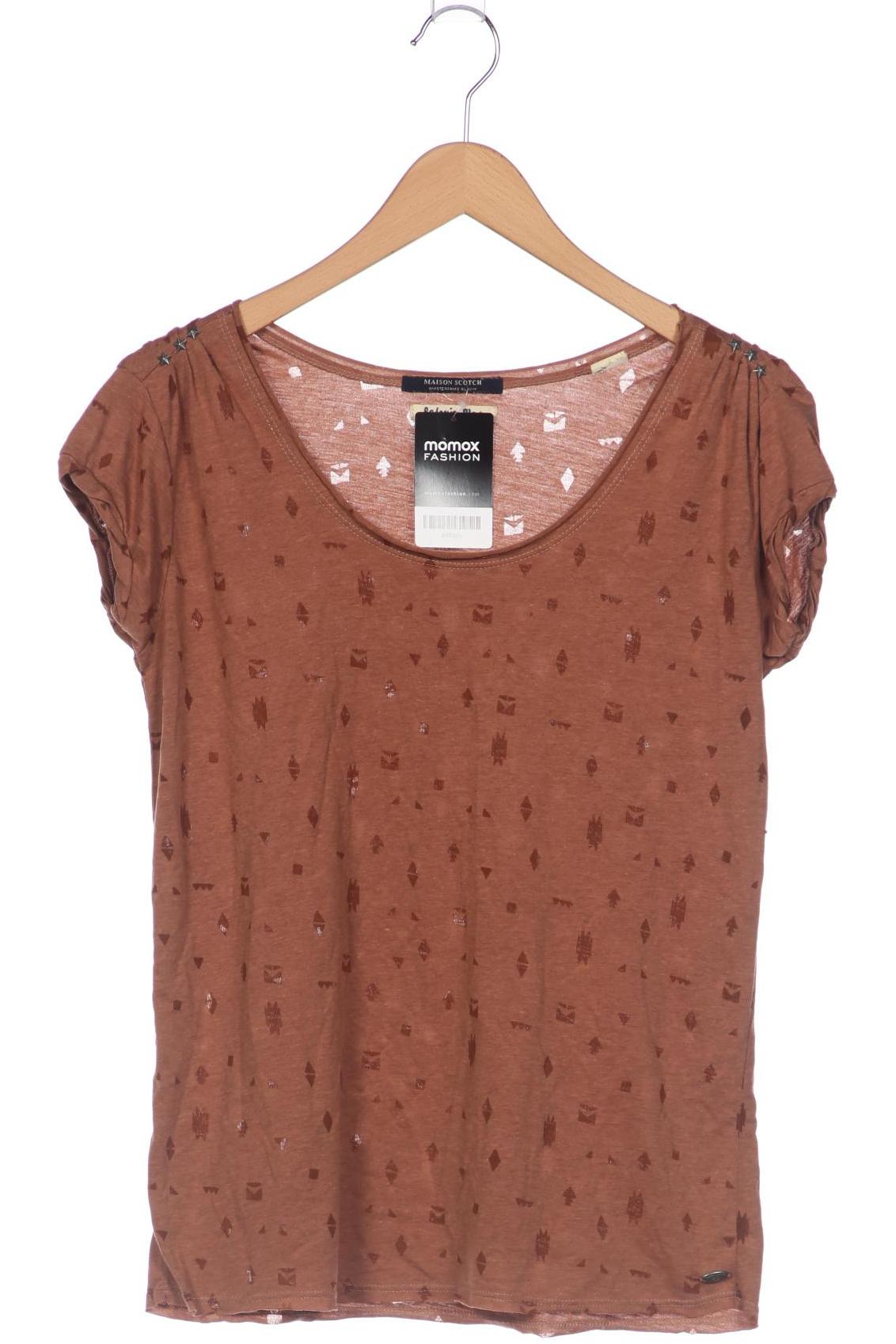

Maison Scotch Damen T-Shirt, braun, Gr. 42