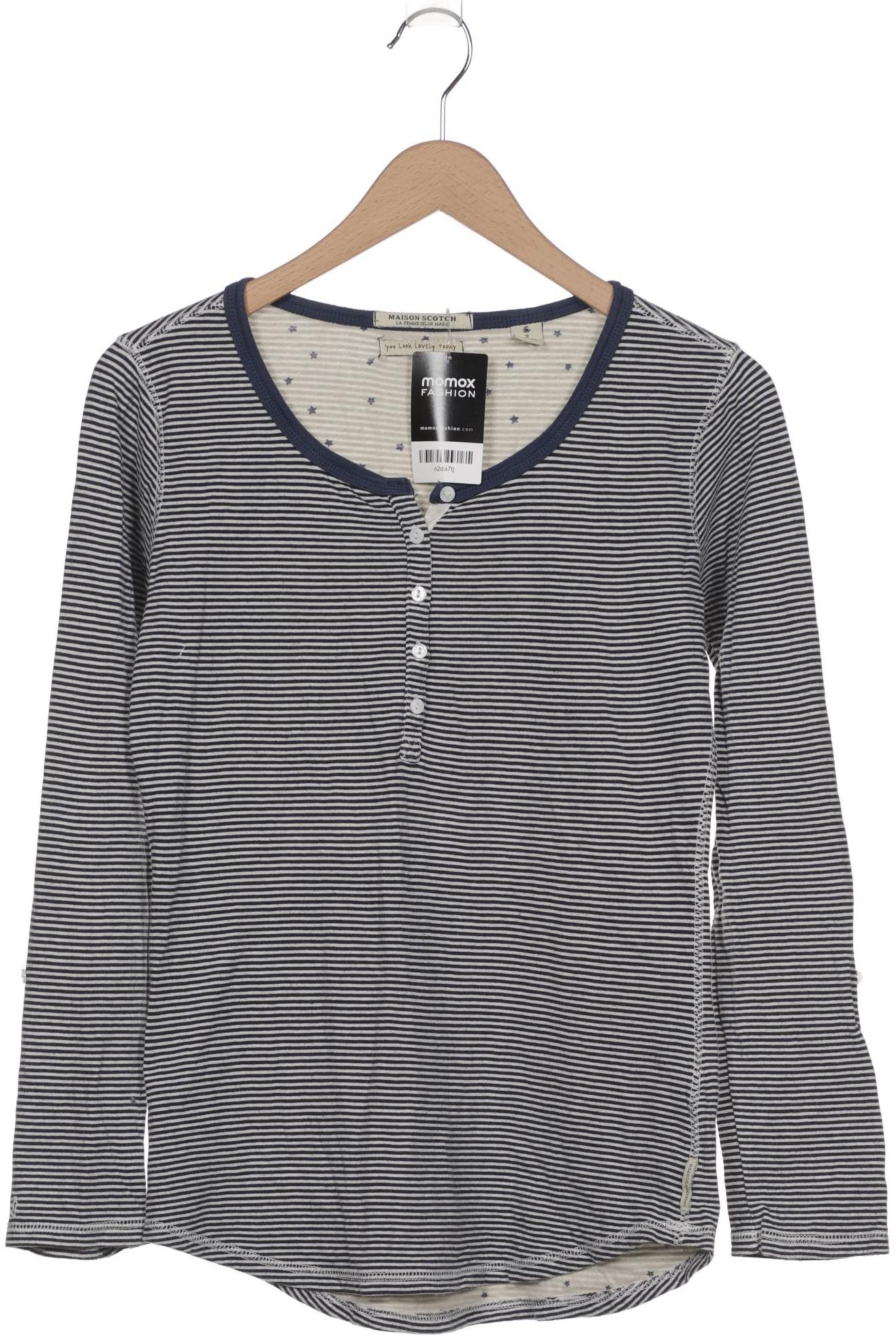 

Maison Scotch Damen Langarmshirt, marineblau, Gr. 38