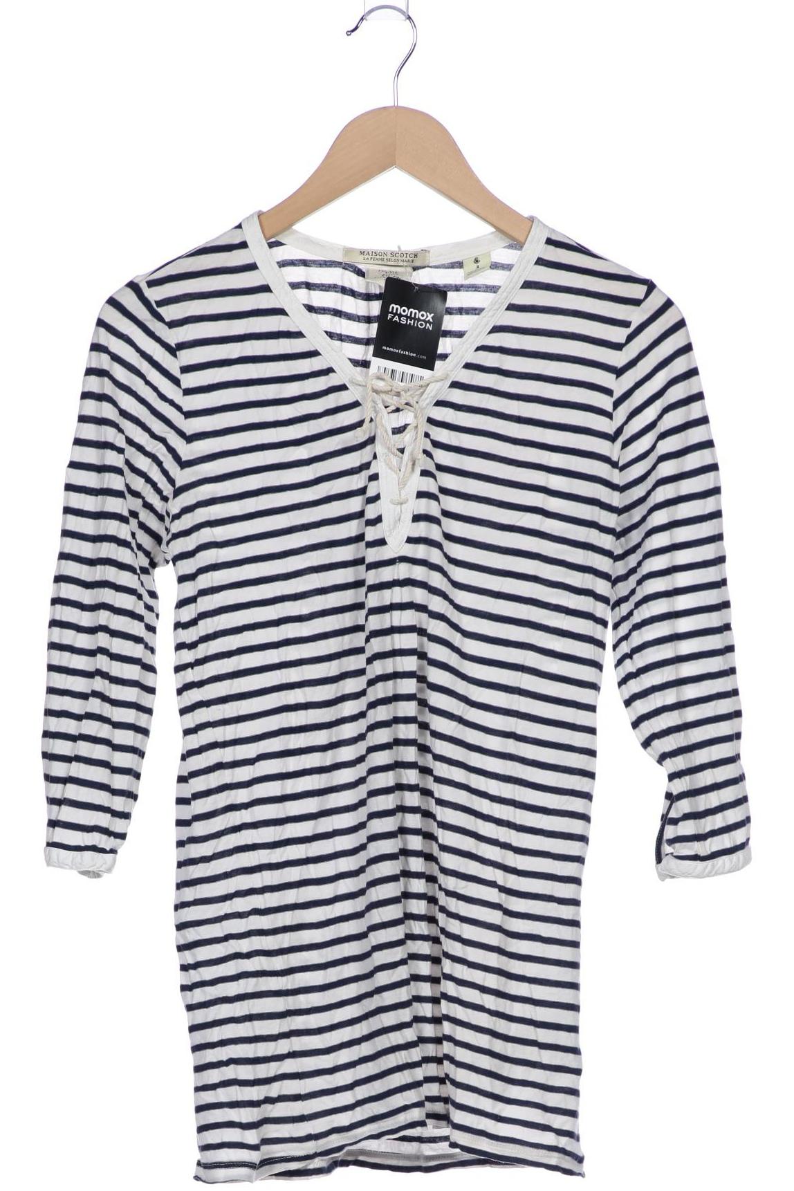 

Maison Scotch Damen Langarmshirt, weiß, Gr. 40