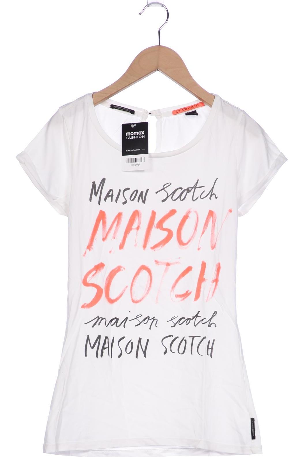 

Maison Scotch Damen T-Shirt, weiß, Gr. 34