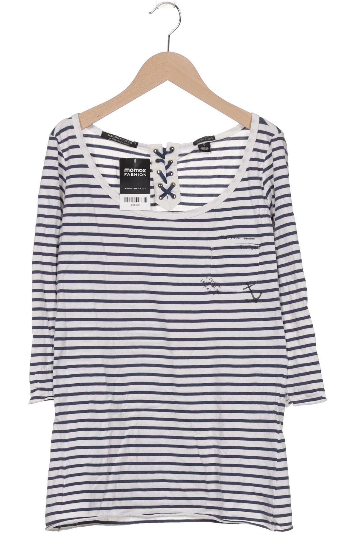 

Maison Scotch Damen Langarmshirt, weiß, Gr. 38