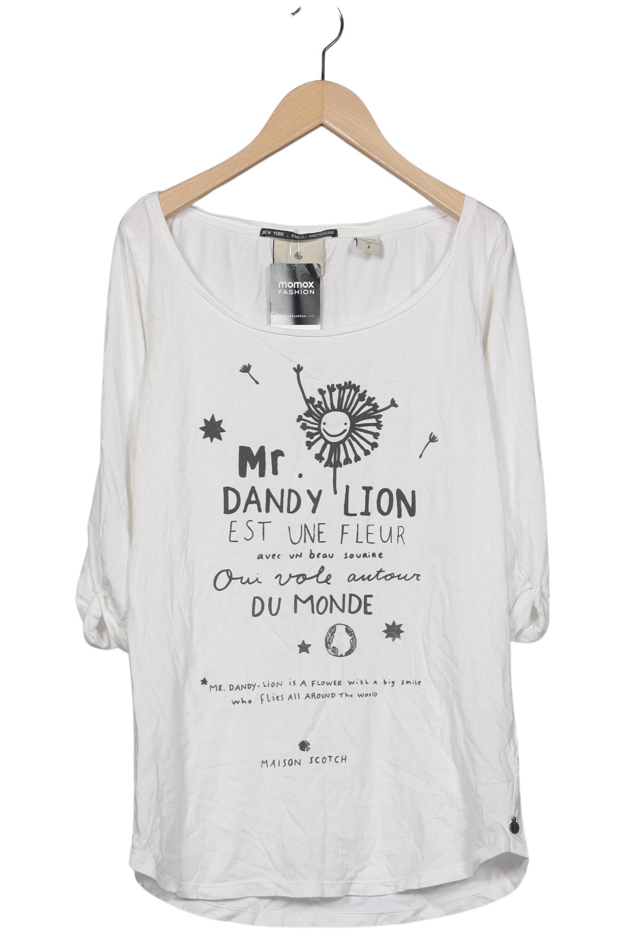 

Maison Scotch Damen Langarmshirt, weiß, Gr. 40