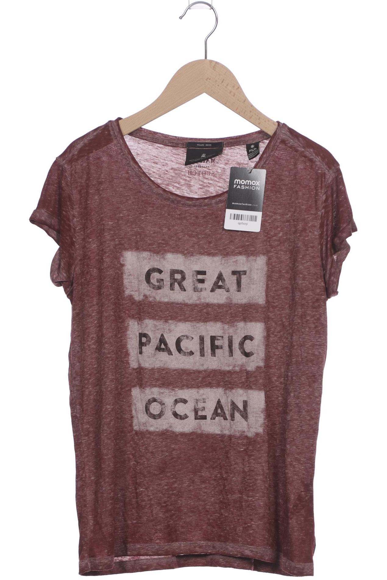 

Maison Scotch Damen T-Shirt, bordeaux, Gr. 34