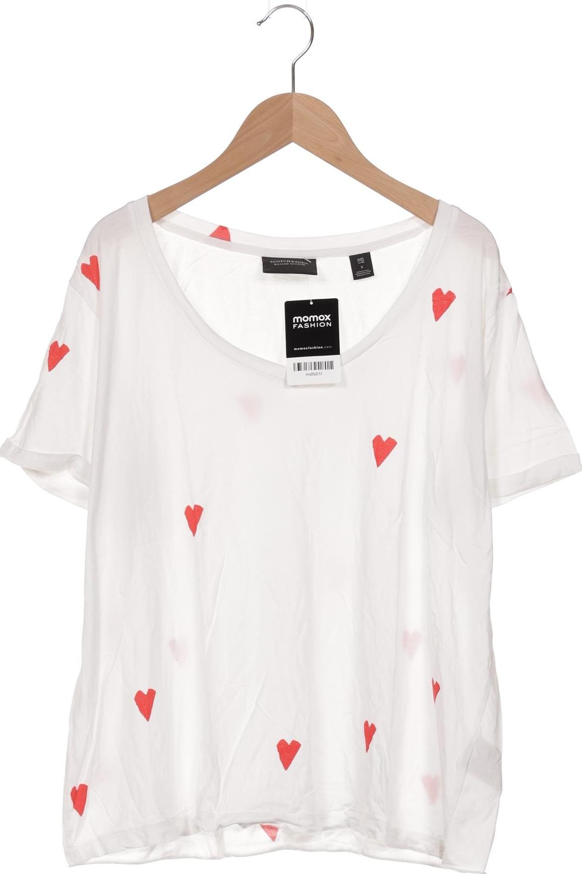 

Maison Scotch Damen T-Shirt, weiß, Gr. 36