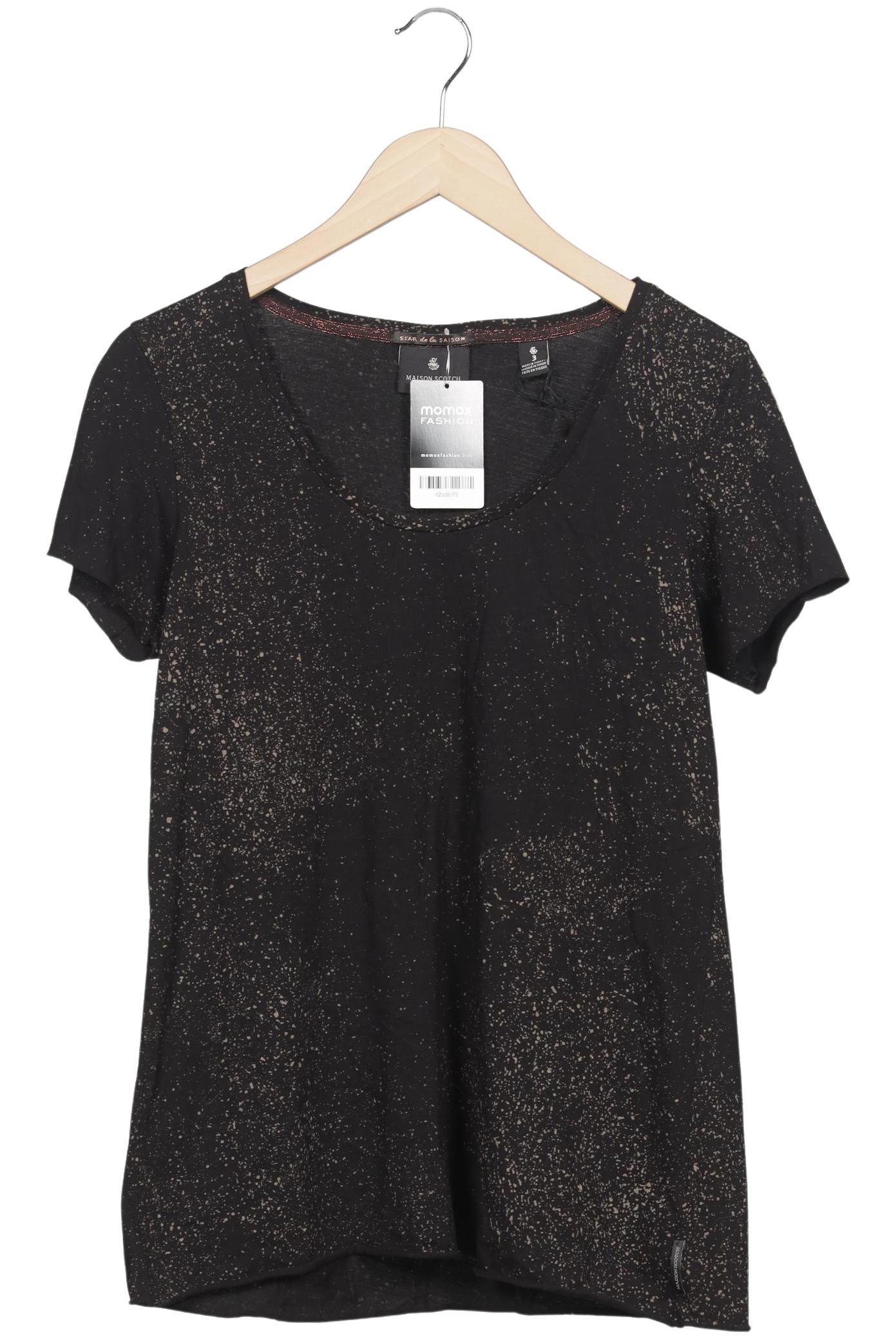 

Maison Scotch Damen T-Shirt, schwarz, Gr. 40