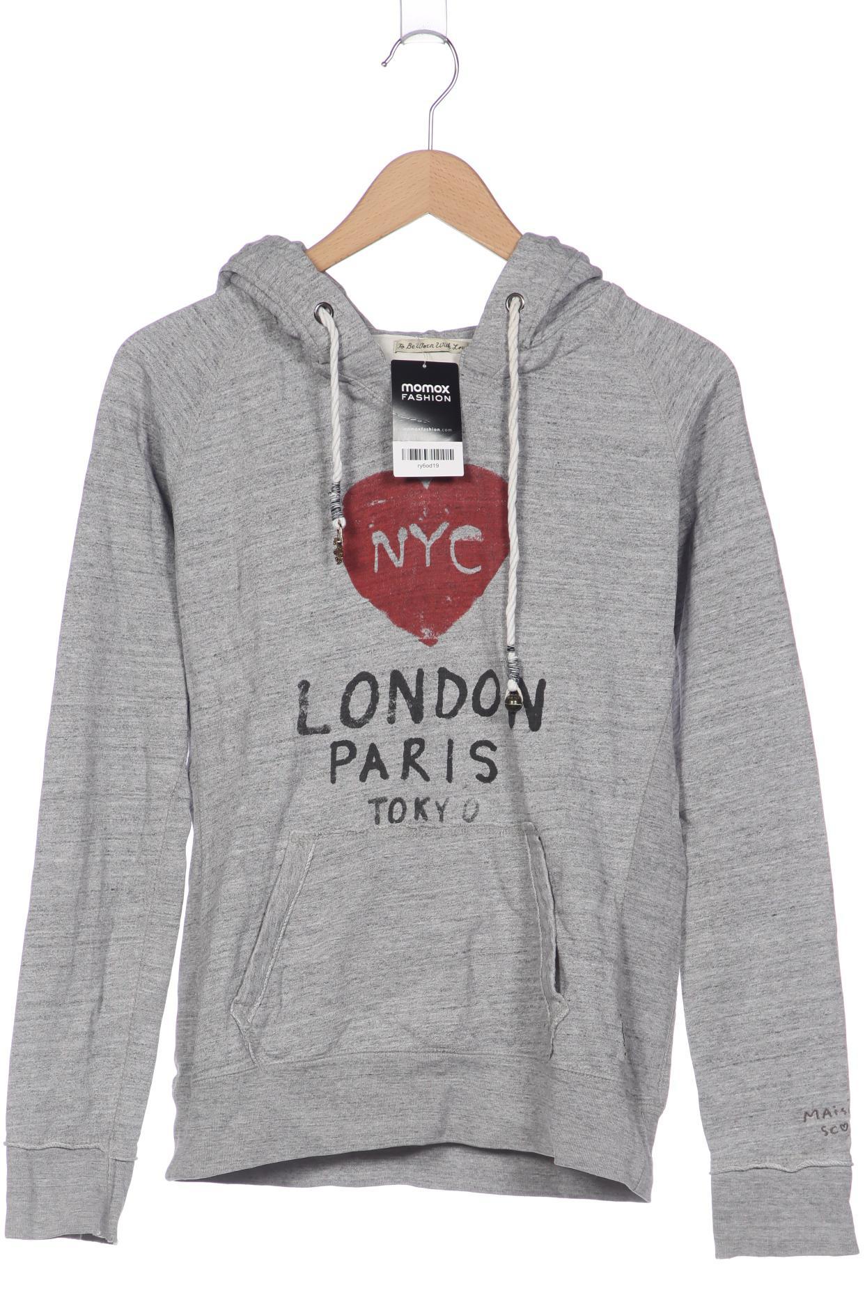 

Maison Scotch Damen Kapuzenpullover, grau, Gr. 40