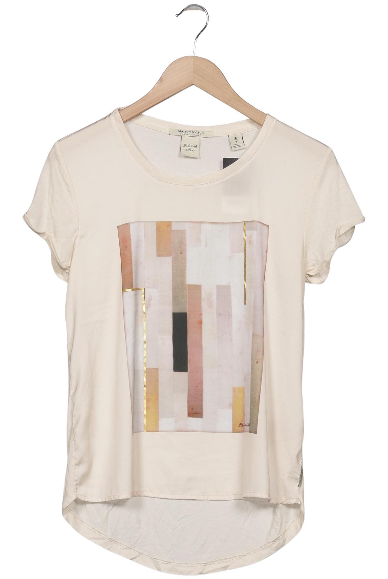 

Maison Scotch Damen T-Shirt, beige, Gr. 38