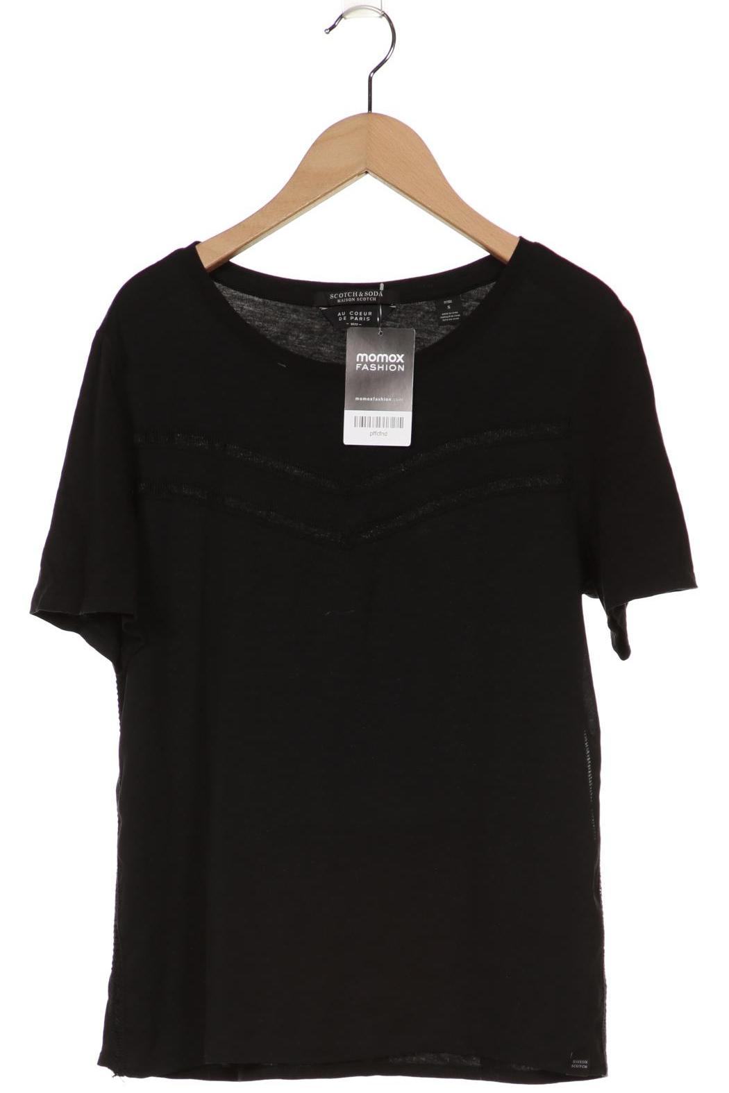 

Maison Scotch Damen T-Shirt, schwarz, Gr. 36