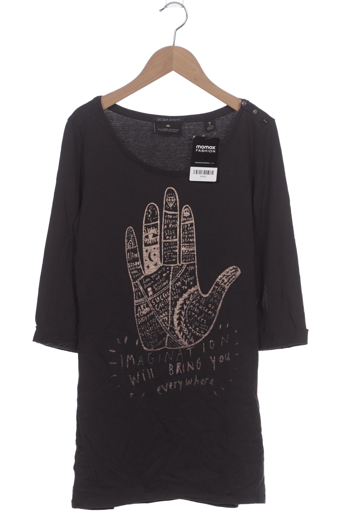 

Maison Scotch Damen Langarmshirt, schwarz, Gr. 38