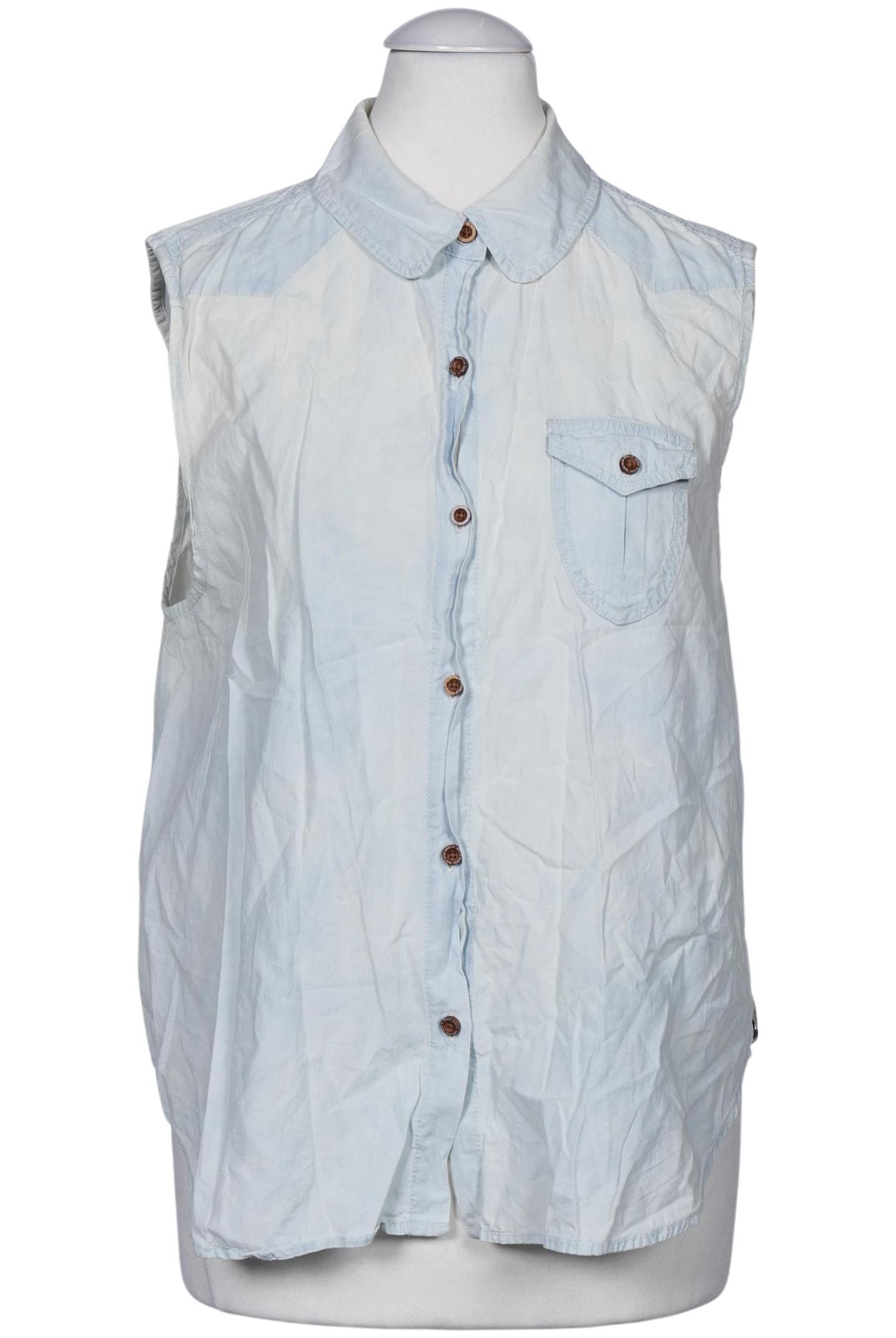 

Maison Scotch Damen Bluse, hellblau, Gr. 36