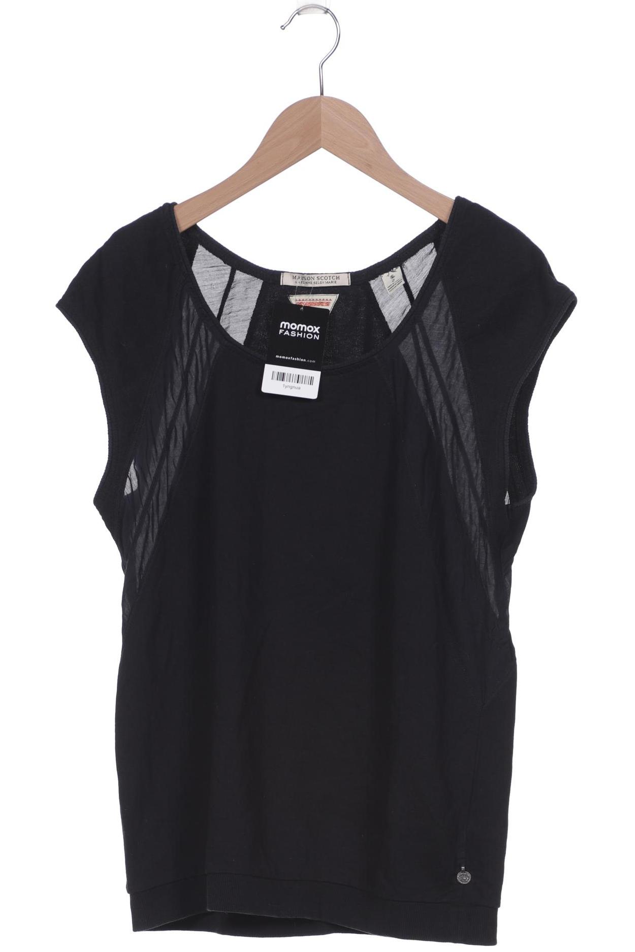 

Maison Scotch Damen T-Shirt, schwarz, Gr. 38