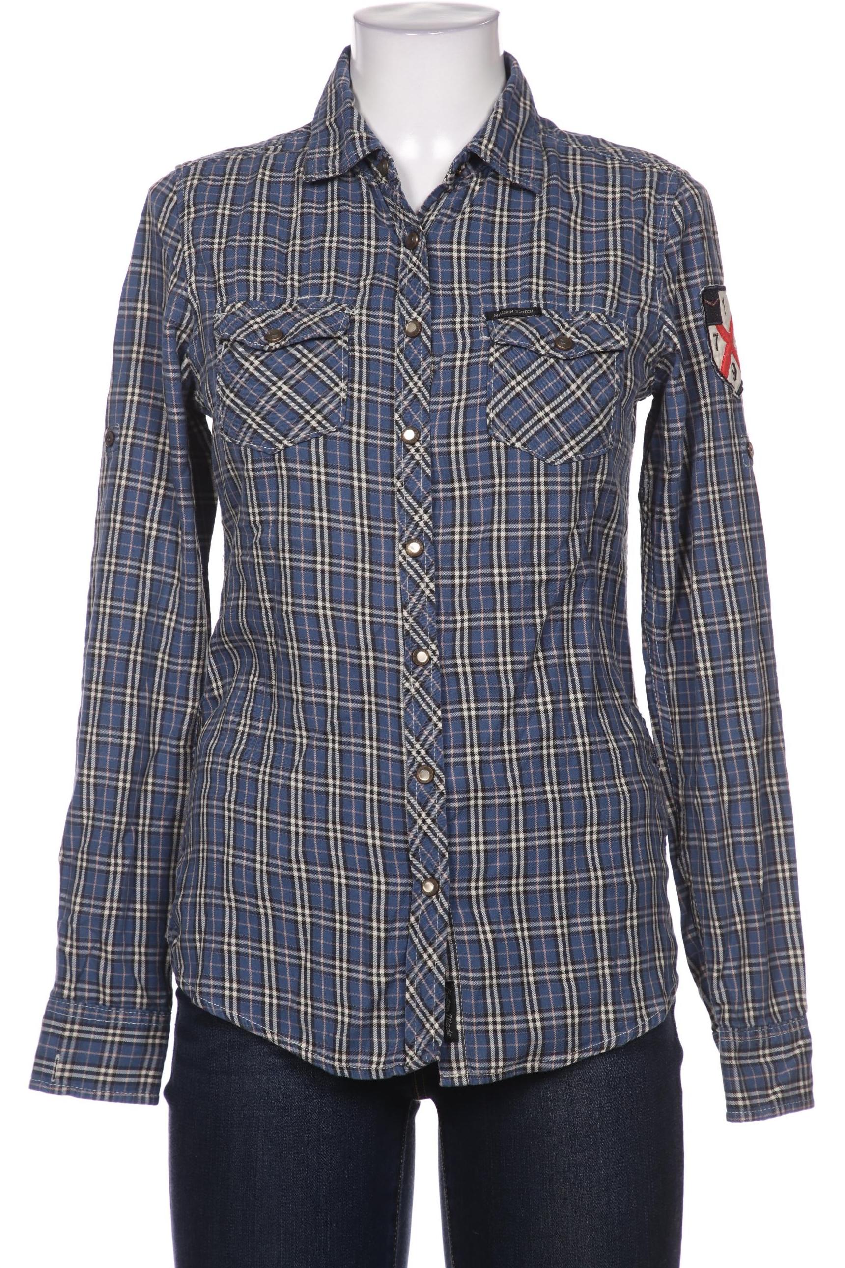 

Maison Scotch Damen Bluse, blau, Gr. 38