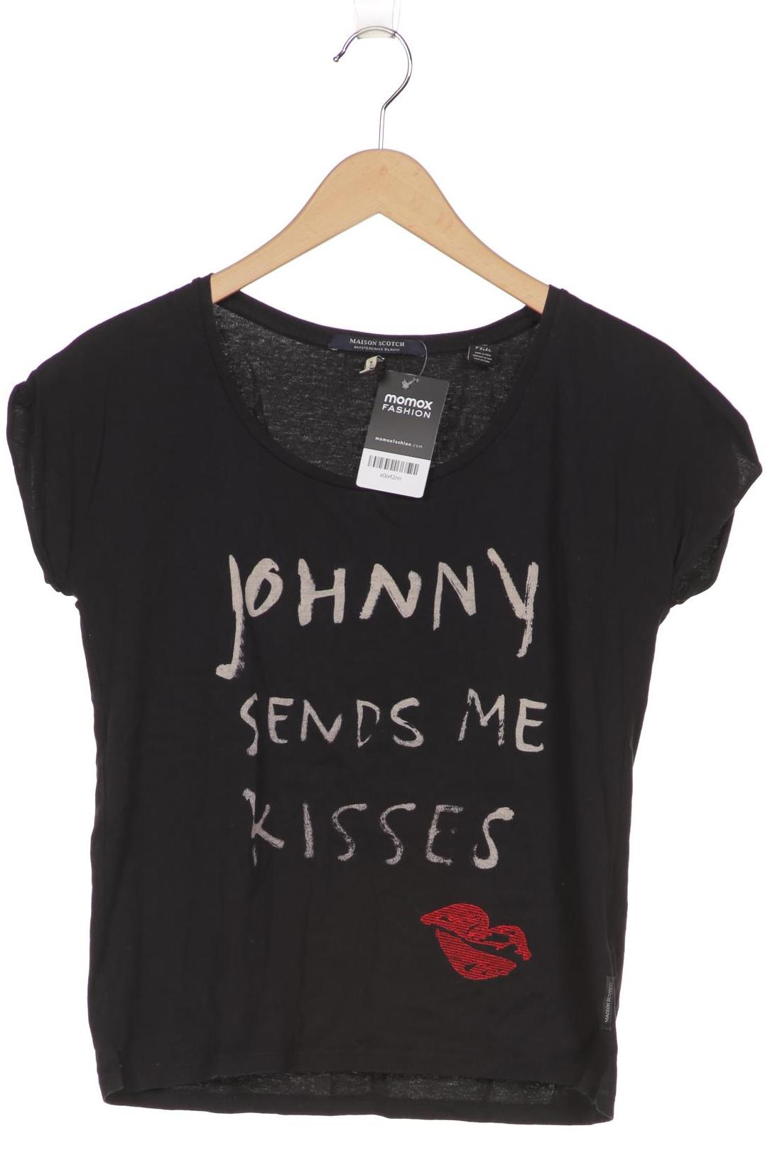

Maison Scotch Damen T-Shirt, schwarz, Gr. 34