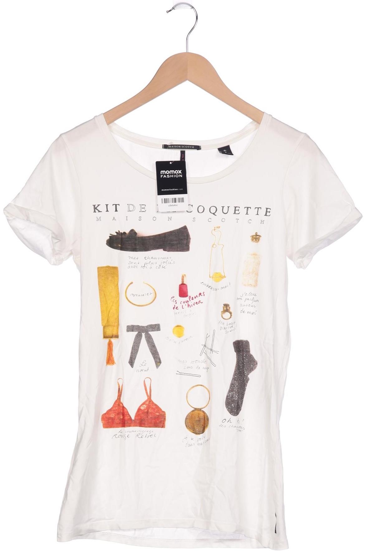 

Maison Scotch Damen T-Shirt, weiß, Gr. 40