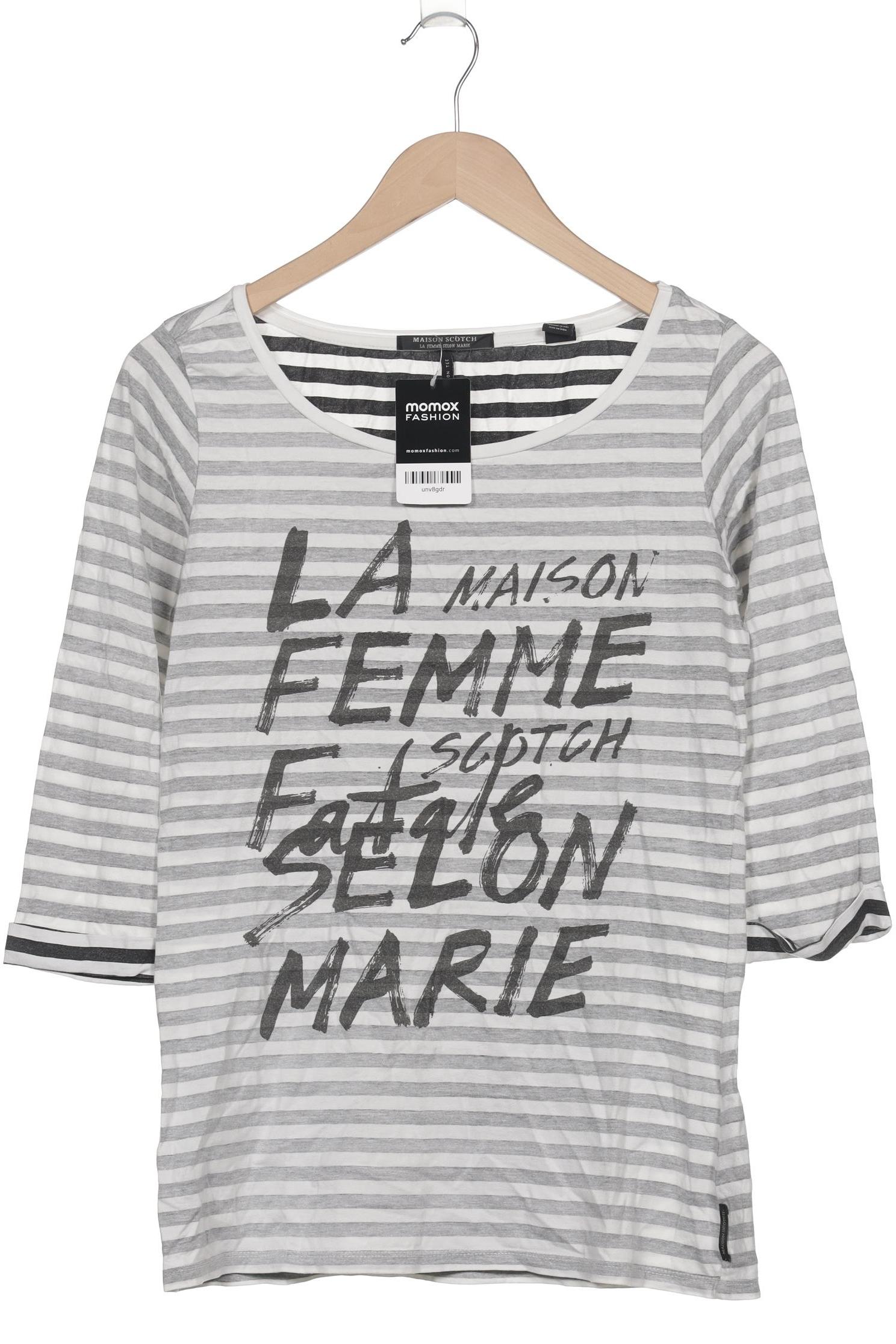 

Maison Scotch Damen Langarmshirt, grau, Gr. 38