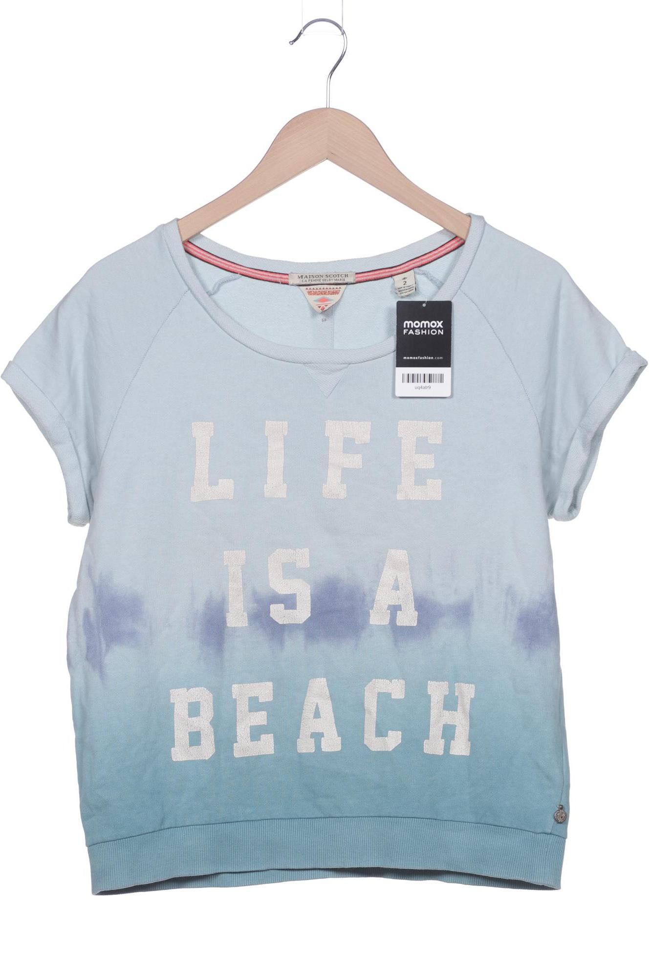 

Maison Scotch Damen T-Shirt, hellblau, Gr. 38
