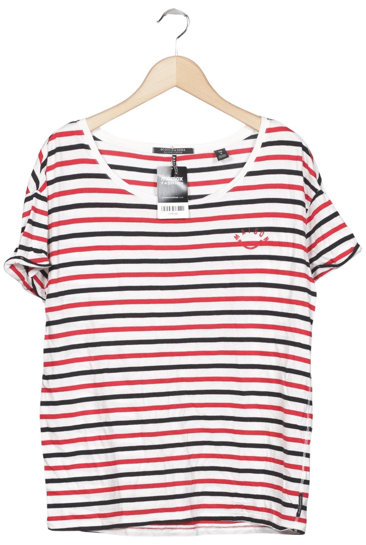 

Maison Scotch Damen T-Shirt, mehrfarbig, Gr. 38