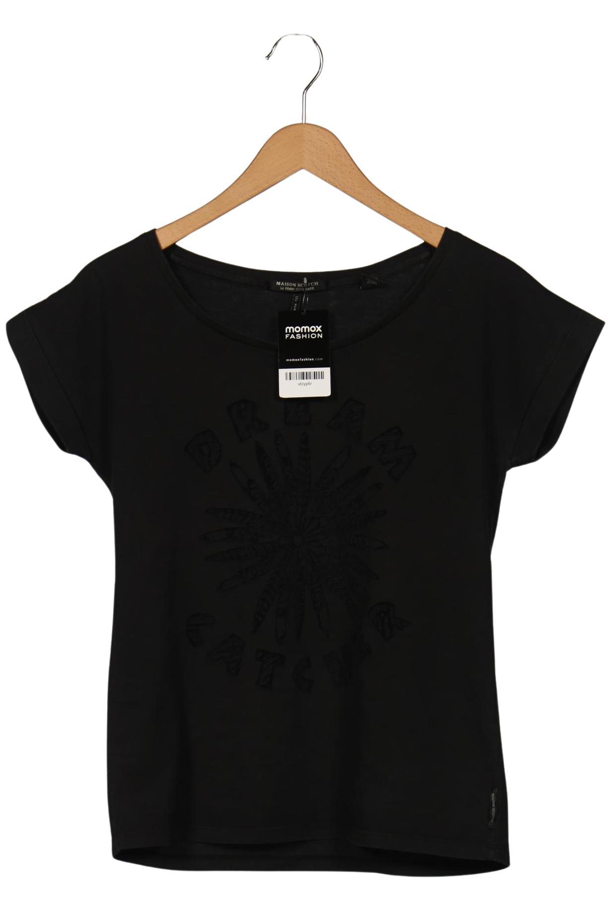

Maison Scotch Damen T-Shirt, schwarz, Gr. 36