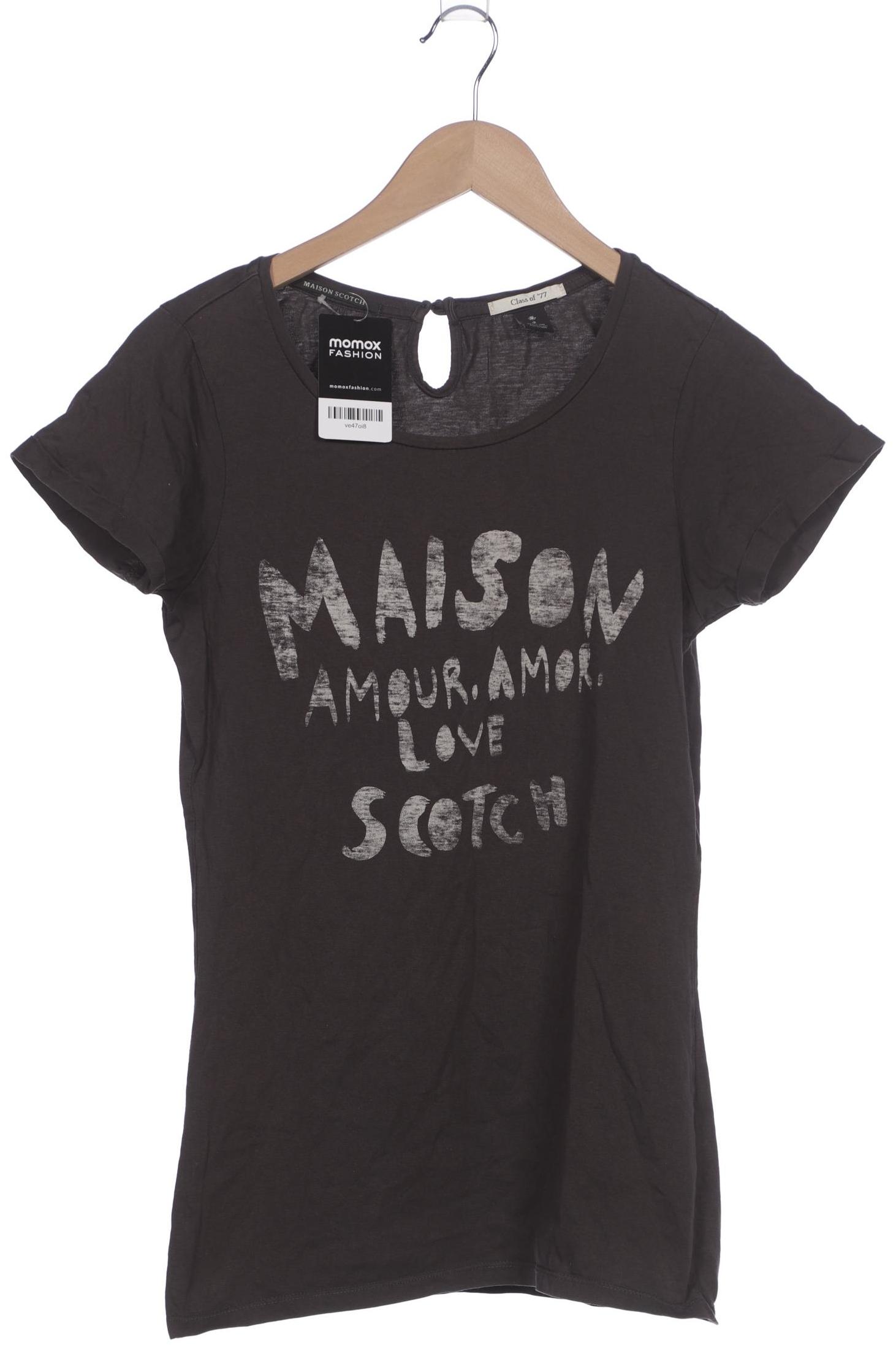 

Maison Scotch Damen T-Shirt, grau, Gr. 38