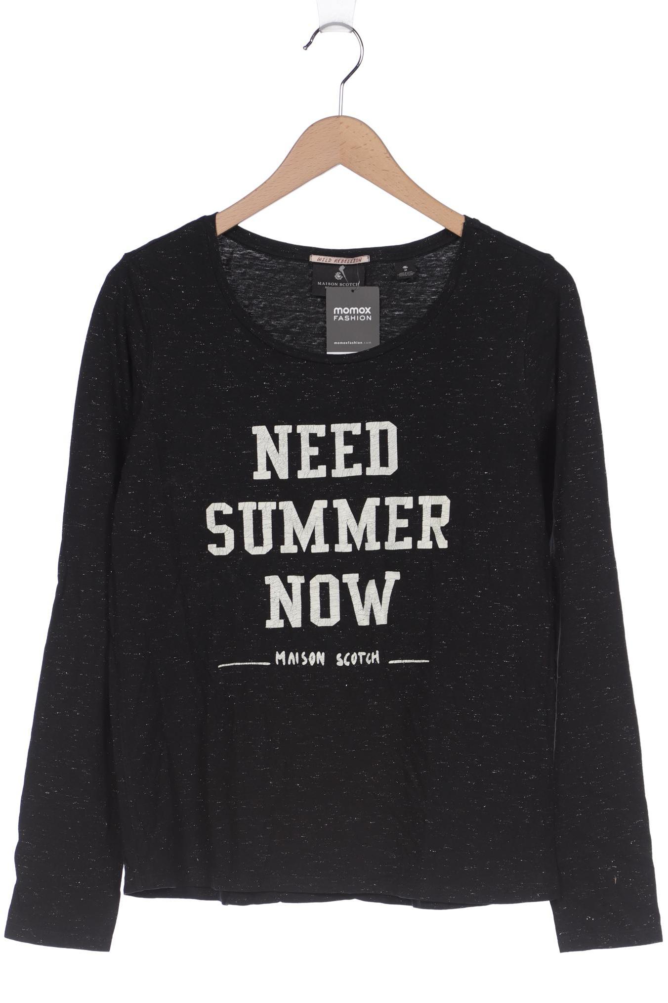

Maison Scotch Damen Langarmshirt, schwarz, Gr. 38