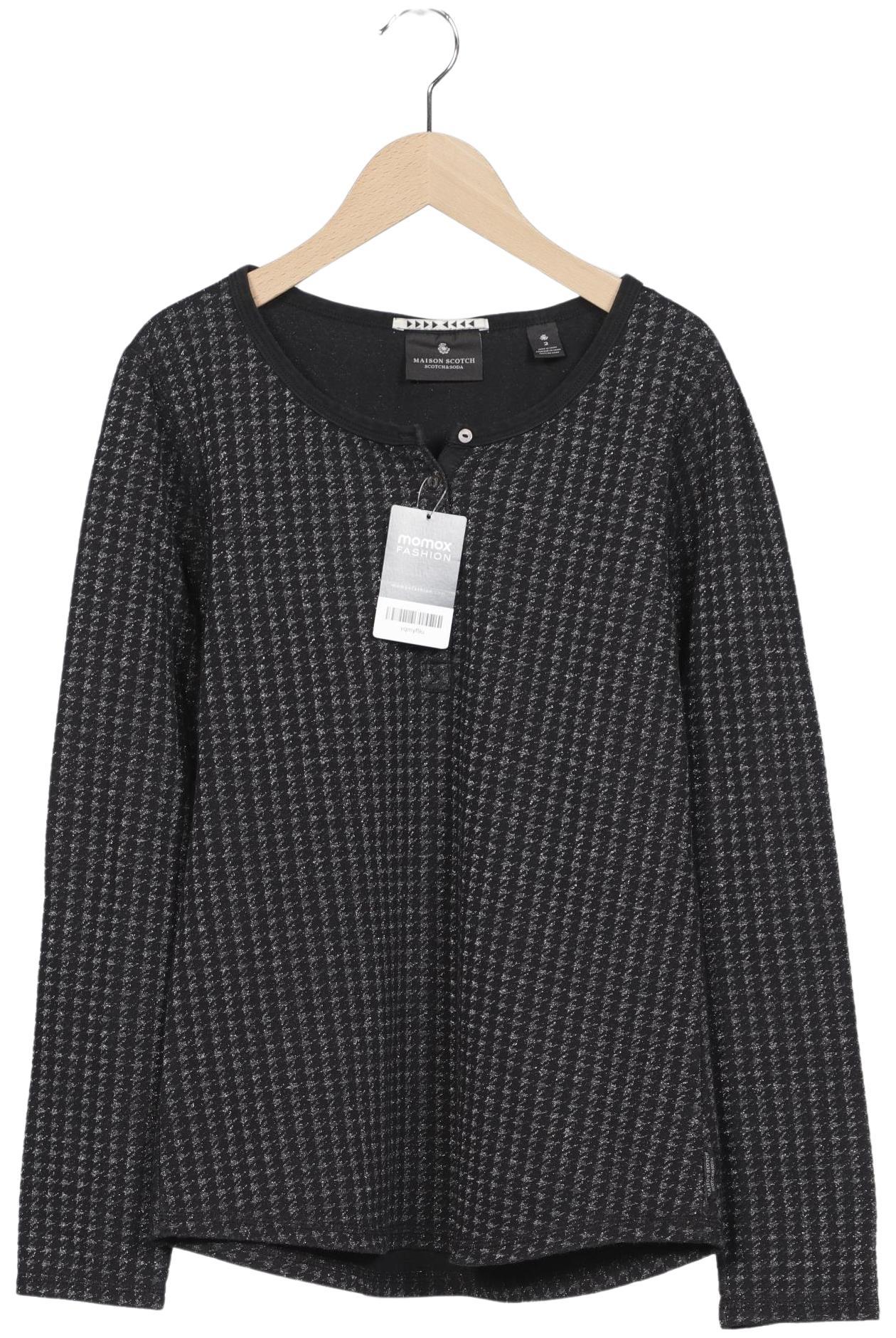 

Maison Scotch Damen Langarmshirt, schwarz, Gr. 38