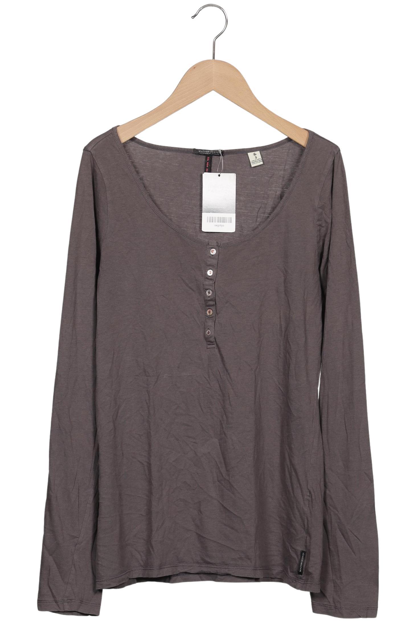 

Maison Scotch Damen Langarmshirt, grau, Gr. 40