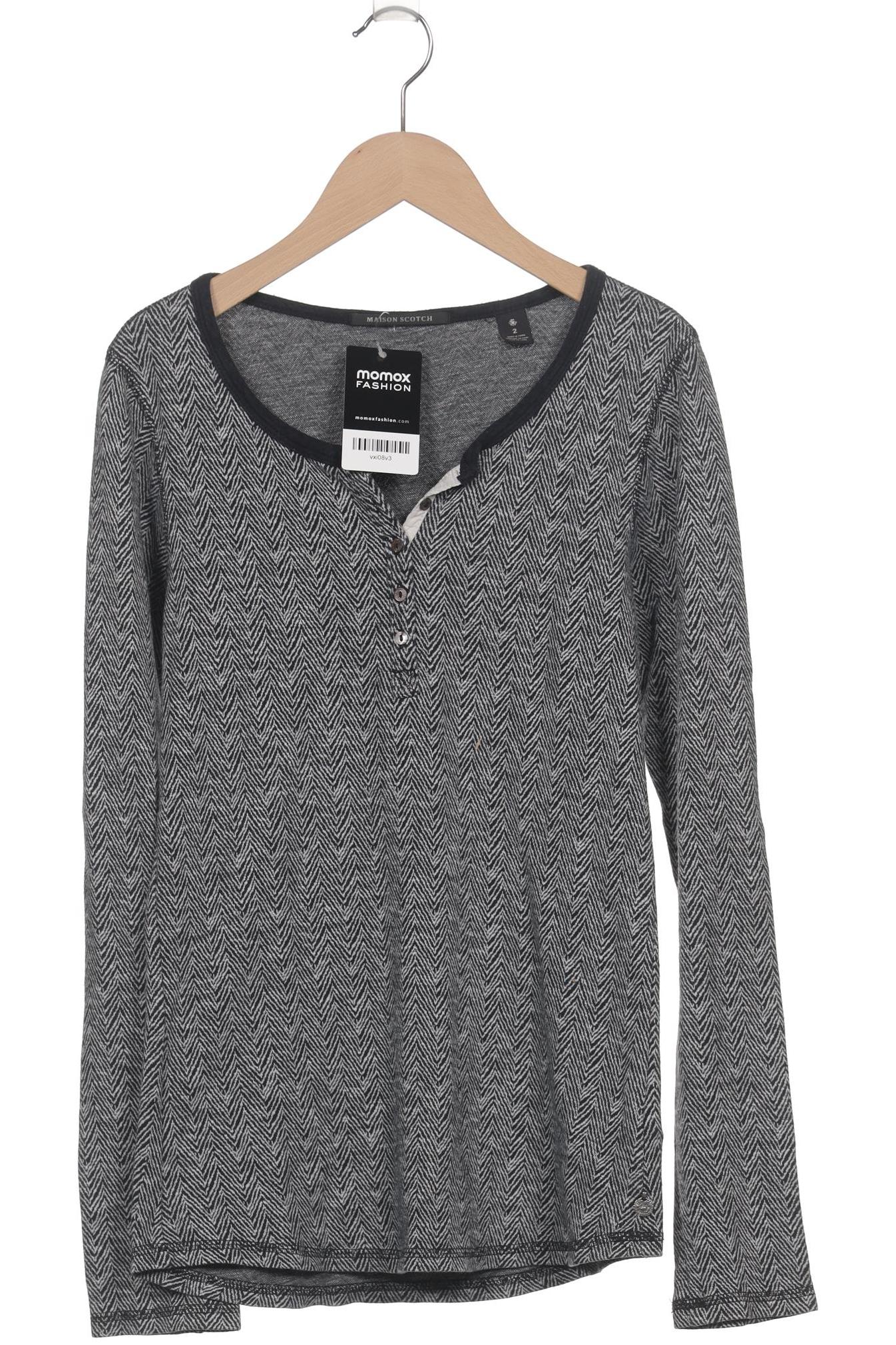 

Maison Scotch Damen Langarmshirt, schwarz, Gr. 34