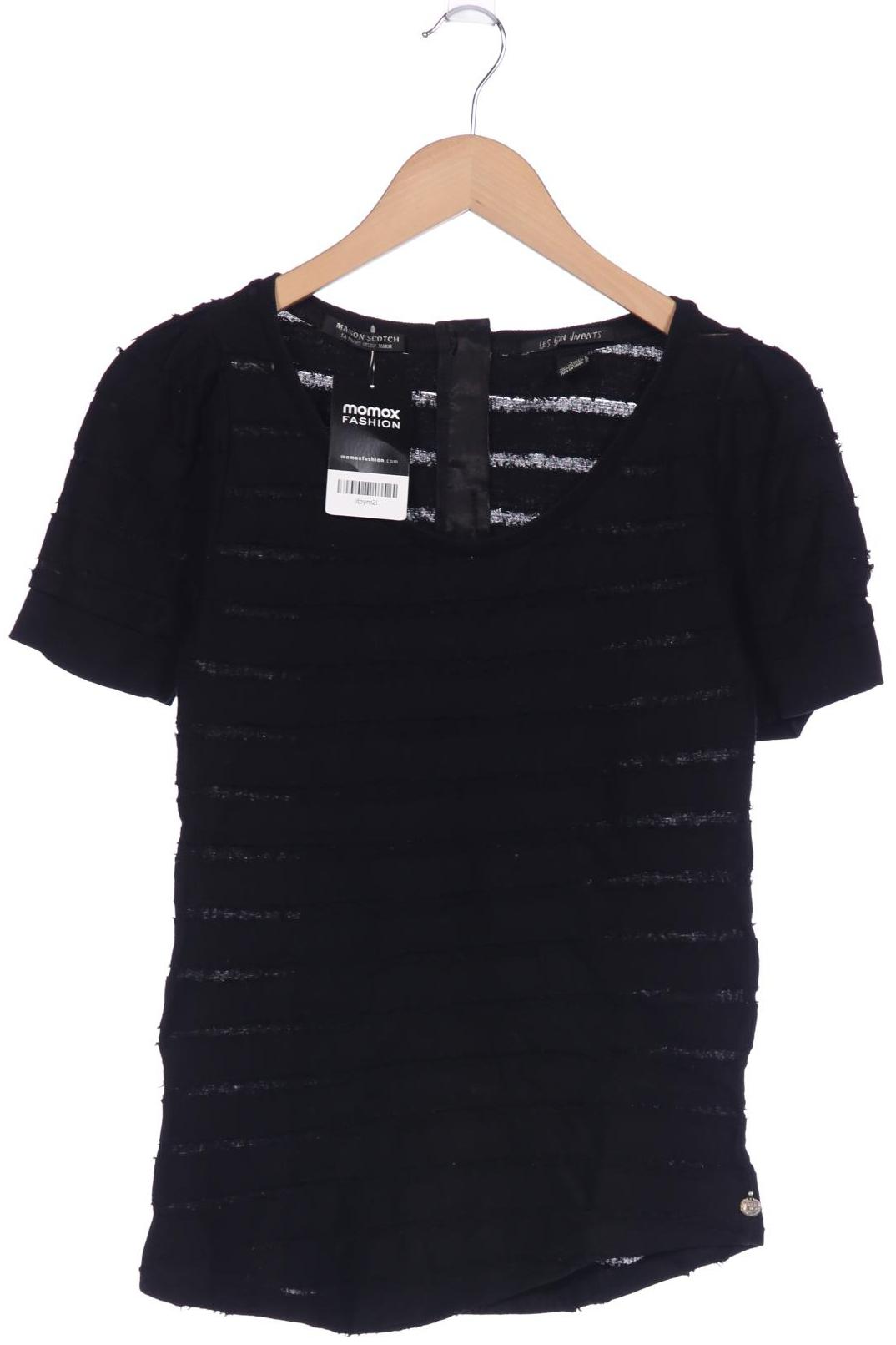 

Maison Scotch Damen T-Shirt, schwarz, Gr. 36