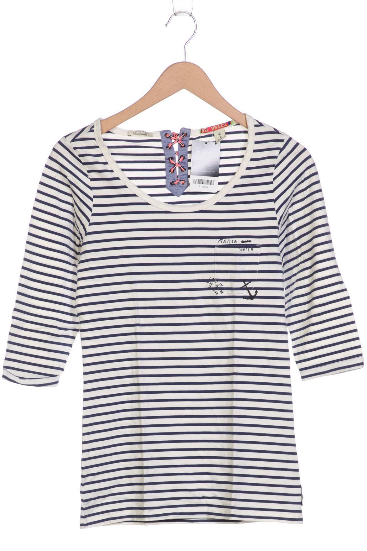 

Maison Scotch Damen Langarmshirt, weiß, Gr. 38