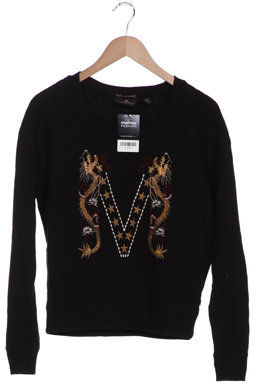 

Maison Scotch Damen Sweatshirt, schwarz, Gr. 36