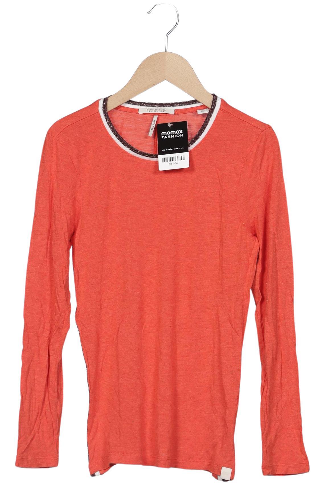 

Maison Scotch Damen Langarmshirt, orange, Gr. 34
