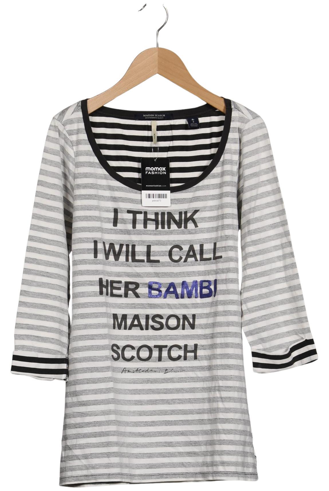 

Maison Scotch Damen Langarmshirt, grau, Gr. 38